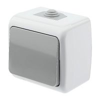 Выключатель INTRO Atlantic 5-101-03 10А-250В, IP54, открытой установки, серый (Б0050940)