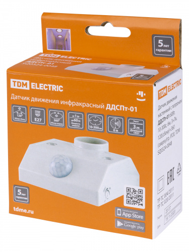 ДДСПт-01 60Вт, 10-300с, 6м, 3+Лк, 120(сбоку)+360(сверху)гр, IP20, TDM (1/50) (SQ0324-0048) фото 2