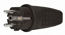 Вилка прямая каучук 2Р+РЕ 16А 250В IP44 TDM (1/240) (SQ0612-0001)