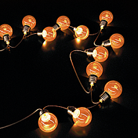 Гирлянда садовая GAUSS на солнечной батарее 20 светодиодных ламп Большие Шары Белый свет Solar, 5,8м длина, IP44 1/6 (GS034)