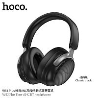 Наушники полноразмерные HOCO W53 Plus Tone, bluetooth 5.4, AUX, 800mAh, цвет: черный (1/36) (6942007646604)