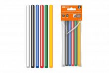 Клеевые стержни универсальные цветные, 11 мм x 100 мм, набор 6 шт, "Алмаз" TDM (1/1/140) (SQ1024-0518)