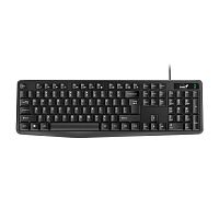 Клавиатура проводная GENIUS Smart KB-117, USB, 104 кл., защита от проливаний, регулировка наклона, черная (1/20) (31310016402)