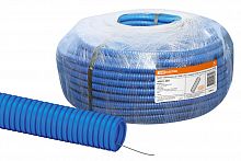 Труба гофрированная ПНД с зондом d 16мм (100 м) легкая синяя (цена за 1м, отгрузка от упаковки) TDM (50/100/100) (SQ0413-0021)