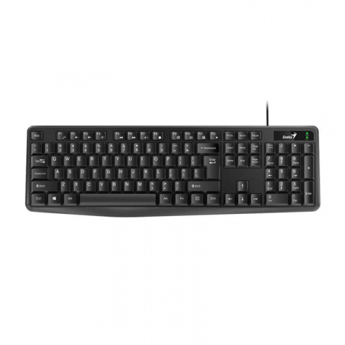 Клавиатура проводная GENIUS Smart KB-117, USB, 104 кл., защита от проливаний, регулировка наклона, черная (1/20) (31310016402)