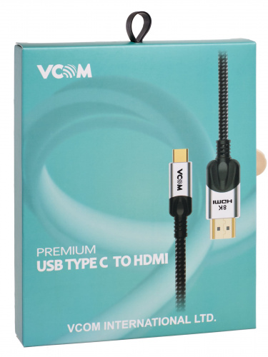 Кабель-переходник USB 3.1 Type-C(M)--> HDMI A(m) 8K@30Hz, 1.8m ,Alumi Shell,VCOM <CU423MCV-1.8M> (1/50) фото 2 Кабель-переходник USB 3.1 Type-C(M)--> HDMI A(m) 8K@30Hz, 1.8m ,Alumi Shell,VCOM <CU423MCV-1.8M> (1/50) фото 2