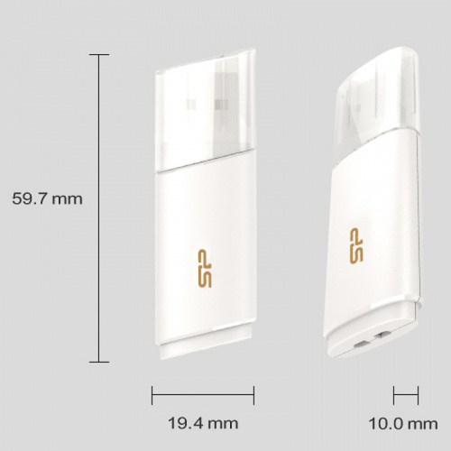 Флеш-накопитель USB 3.0  16GB  Silicon Power  Blaze B06  белый (SP016GBUF3B06V1W) фото 5