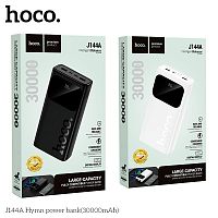 Мобильный аккумулятор Аккумулятор внешний HOCO J144A Hymn, 30000mAh, пластик, 2 USB выхода, 2,0А, цвет: белый (1/21) (6942007642149)