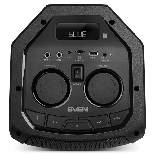 Портативная аудиосистема напольная SVEN АС PS-710 (100 Вт, TWS, Bluetooth, FM, USB, microSD, LED-дисплей, 4400мА*ч), черный (1/2) (SV-021696) фото 5