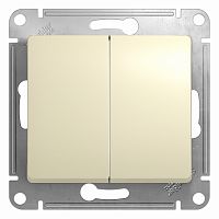 Механизм выключателя 2-кл. С/У GLOSSA 10А IP20 (сх. 5) 10AX беж. Systeme Electric GSL000251 (1/20/160)