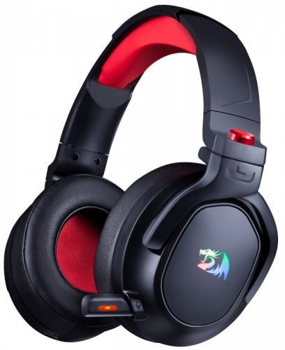 Гарнитура беспроводная  REDRAGON Nomen RGB, 7.1, 2.4 Ггц, б.п., черный/красный (1/10) (71279) фото 3