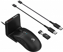Беспроводная игровая мышь A4TECH Bloody R72 Ultra Duo оптическая (20000dpi) USB-C (7but), черный (1/20) (R72 ULTRA DUO BLACK)
