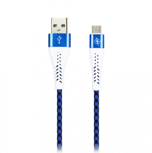 Кабель Smartbuy USB - MicroUSB CHESS синий, 2 А, 1 м (ik-12CSS blue)