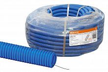 Труба гофрированная ПНД с зондом d 25мм (75 м) легкая синяя (цена за 1м, отгрузка от упаковки) TDM (75/75/75) (SQ0413-0023)