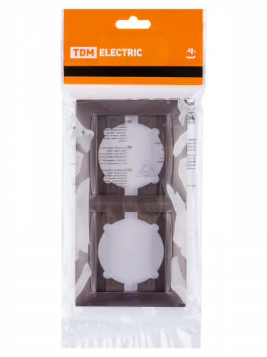 Рамка 2-х постовая горизонтальная шоколад , с/у, "Лама" (20/240) TDM (SQ1815-0530) фото 2 Рамка 2-х постовая горизонтальная шоколад , с/у, "Лама" (20/240) TDM (SQ1815-0530) фото 2