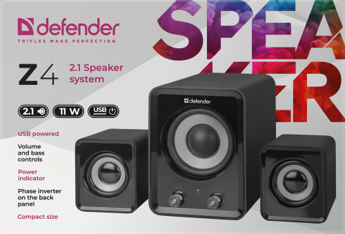 Акустическая 2.1 система DEFENDER Z4, черный, 11 Вт, питание от USB (1/12) (65508) фото 6