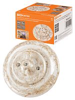 Выключатель скрытой установки фарфоровый поворотный 2-кл. с ручкой (бантик) 10А мраморный «Болонь» TDM (SQ1820-0112)