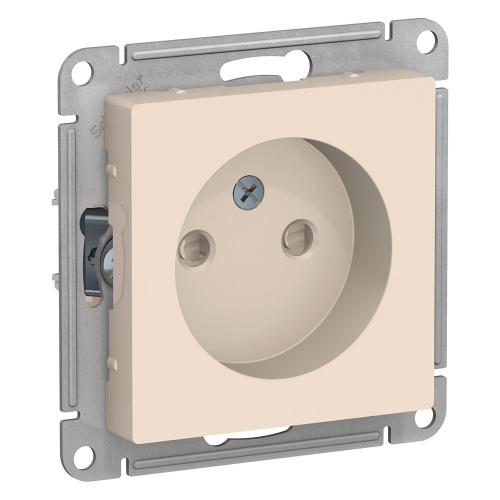 Механизм розетки 1-м С/У ATLASDESIGN 16А IP20 без заземл. защ. шторки беж. Systeme Electric ATN000249 (1/20/160)