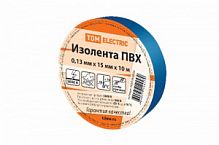 Изолента ПВХ 0,13*15мм Синяя 10м TDM (1/10/350) (SQ0526-0025)