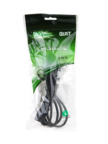 Кабель компьютер --> розетка 220V ( угловая Евровилка) <VDE> 3G*0,5mm2 Aopen <ACE021-1.8M> , 1,8m (1/60) фото 3