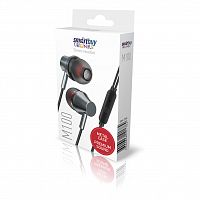 Внутриканальная гарнитура Smartbuy M100, металлич корпус, микрофон, пульт, серая (SBH-022K) (1/60)