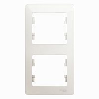 Рамка 2-м GLOSSA верт. перламутр Systeme Electric GSL000606 (1/30/180)