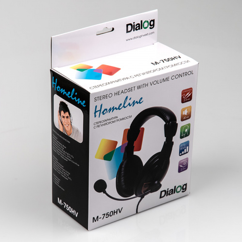 Гарнитура DIALOG M-750HV, регулятором громкости, черный (1/24) фото 2