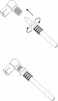 Переходник гнездо F-гнездо TV угловой Simple RS-A03-1 (1шт) ЭРА (1/50/1000) (Б0048295)