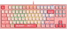 Клавиатура проводная механическая A4Tech Bloody S87 Energy розовый USB for gamer LED (S87 USB ENERGY PINK) (1/10) (S87 USB  ENERGY PINK)