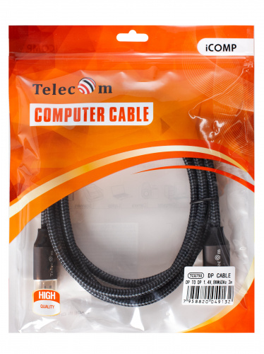 Кабель соединительный DP--> DP v1.4 8K@60Hz 2м, TELECOM Pro <TCG750-2M> (1/50) фото 3