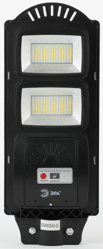 Светильник ЭРА консольный на солн. бат. SMD с кронштейном 40W с датч.движ. ПДУ 700lm 5000К IP66 (Б0046800) фото 2