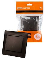 Выключатель на 2 направления 1 кл. 10А шоколад , с/у, "Лама" (10/120) TDM (SQ1815-0506)