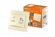 Переключатель с кнопкой "Не беспокоить" и "Уборка" сл. кость "Таймыр"  (1/1/100) TDM (SQ1814-0706)