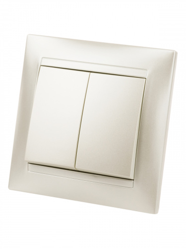 Выключатель 2-х кл. 10А перламутр "Лама" (10/120) TDM (SQ1815-0802) фото 6 Выключатель 2-х кл. 10А перламутр "Лама" (10/120) TDM (SQ1815-0802) фото 6