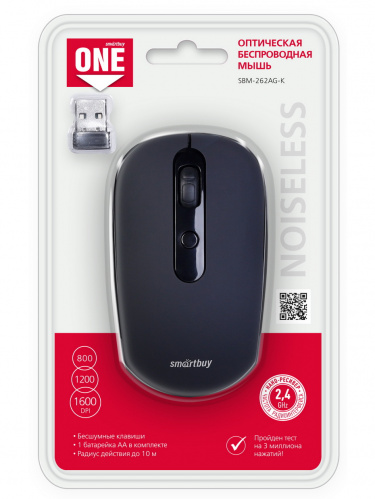Беспроводная мышь Smartbuy ONE 262AG (SBM-262AG-K), черный (1/40) фото 2