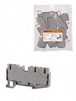 Зажим клеммный безвинтовой ЗКБ быстрого зажима 3 вывода 6 мм2 40А серый (Ph-C PT 6-TWIN) TDM (10/320) (SQ0822-0173)