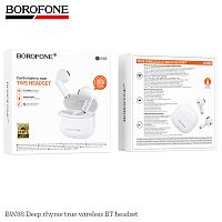 Наушники внутриканальные Borofone BW88 Deep rhyme, bluetooth 5.4, цвет: белый (1/22/132) (6941991121685)