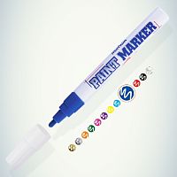 Маркер-краска MunHwa PAINT MARKER, СИНЯЯ 4мм (PM-02) 198805 (1/12/576/14400)