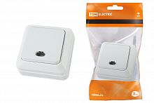 Выключатель 1-кл. открытой установки с подсветкой IP20 10А, белый "Ладога" TDM (1/200) (SQ1801-0009)