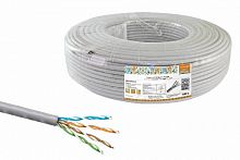Кабель витая пара народный U/UTP Cat 5e 4х2х24AWG CCA (100м) PVC, серый (SQ0107-0115)
