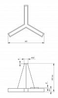 Светильник светодиодный ЭРА Geometria Igrek SPO-143-W-40K-056 56Вт 4000К 3700Лм IP40 900*900*80 белый подвесной (Б0050570)