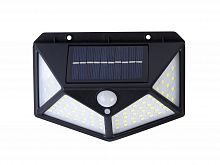 Светильник SMARTBUY настенный на солнечных батареях, с датчиком движения, 12Вт, 100LED, черный (SBF-33-MS) 1/100