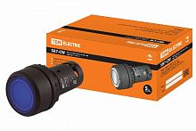 Кнопка SB7-CW3661-220V(LED) d22мм 1з, синяя TDM (SQ0746-0031)