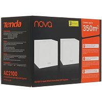 Mesh-комплект TENDA nova MW12-2, AC2100, 2-х роутеров, 3 x 10/100/1000Mbps RJ45 ports, 2.4GHz: 300Mbps, белый (1/12) (MW12(2-PACK))