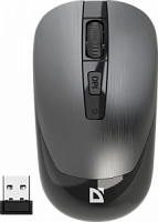 Беспроводная мышь DEFENDER Wave MM-995, 4D,800-1600dpi,бесшумн, серый (1/40) (52993)