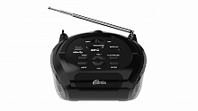 Портативная акустика RITMIX RBB-100BT black-silver, 6Вт, Bluetooth, FM, USB/SD, MP3, AUX, выход на наушники (1/12) (80004307)