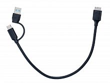 Кабель соединительный 2-in-1 USB (A)+Type-C--> USB 3.0 MicroUSB 5Gbps, 0.3m медь TELECOM <TUS714-0.3m> (1/300) (TUS714-0.3M)