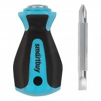 Двусторонная отвертка SMARTBUY с переставной битой PH2, SL6, 38 мм, резин. рукоятка (1/240) (SBT-SCN-2P3)