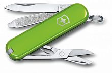 Нож перочинный Victorinox Classic Smashed Avocado, 58 мм., 7 функций (карт. коробка) (0.6223.43G)