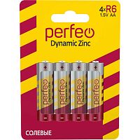Элемент питания Perfeo R6/4BL Dynamic Zinc (4/120/480) (PF R6/4BL)